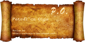 Petrács Olga névjegykártya